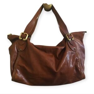 Brown leather Frye Tote bag